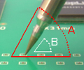 Use it for soldering tiny chip parts such as 0603.
