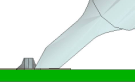 * Lay the blade down to thoroughly transfer sufficient heat to the pattern.