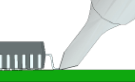 * Lay the blade down to thoroughly transfer sufficient heat to the pattern.